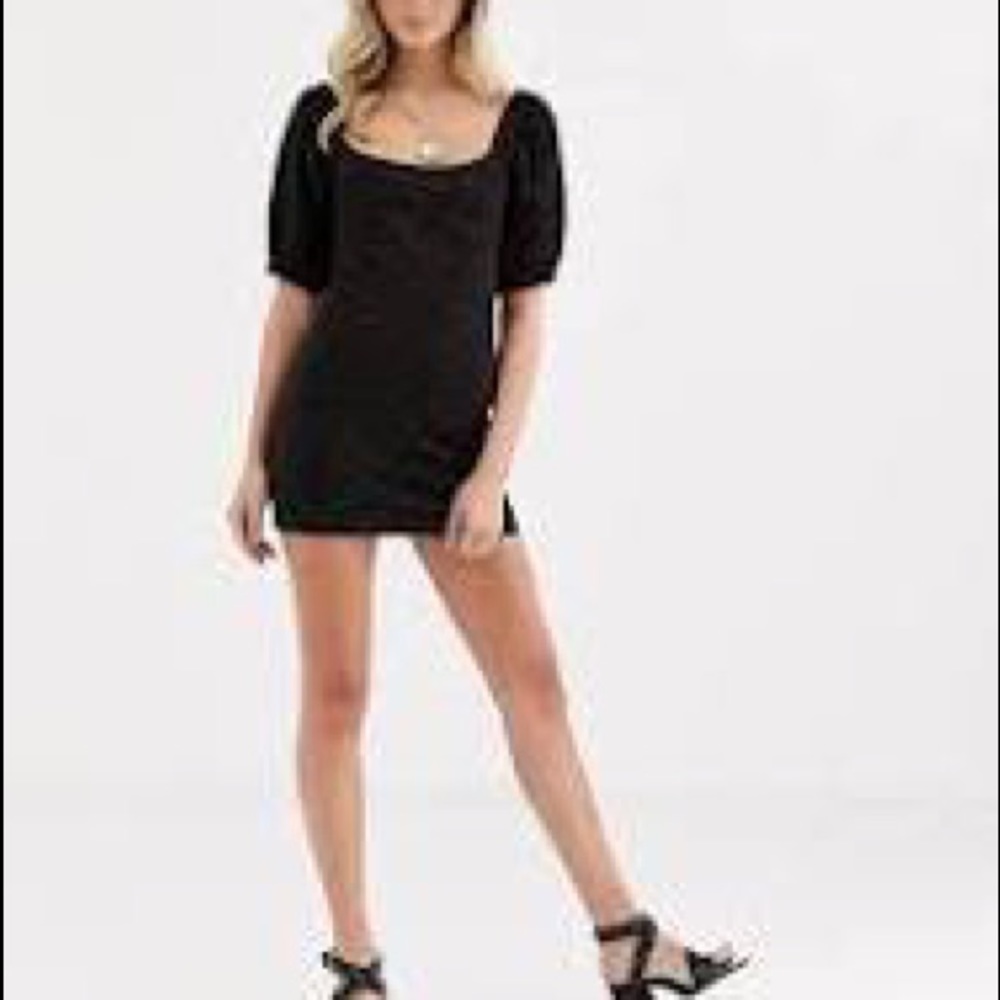 FREE PEOPLE Sunset Mini Dress COLOR BLACK COMBO SIZE M NWT